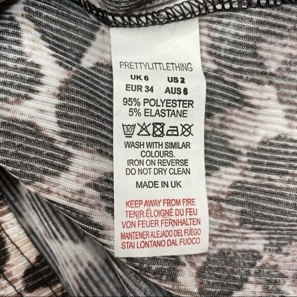NWT PrettyLittleThing Leopard Print Bodysuit Size 2 - Picture 9 of 10